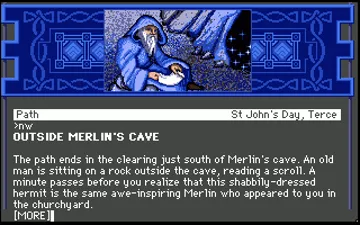 Arthur - The Quest for Excalibur screen shot game playing